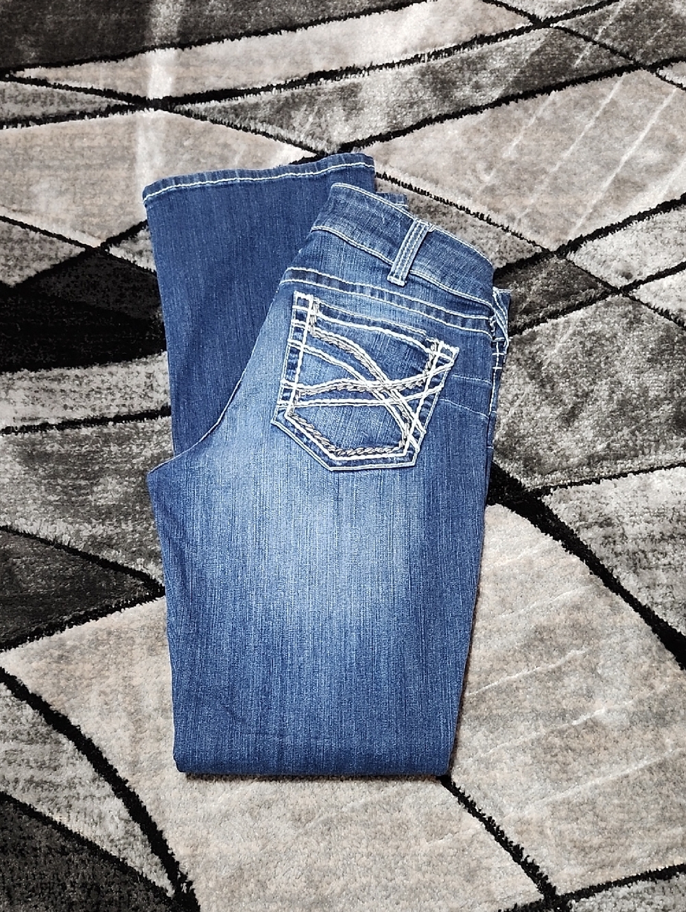 ARIAT R.E.A.L EMBROIDERED MID-RISE BOOT-LEG WESTERN DENIM JEAN